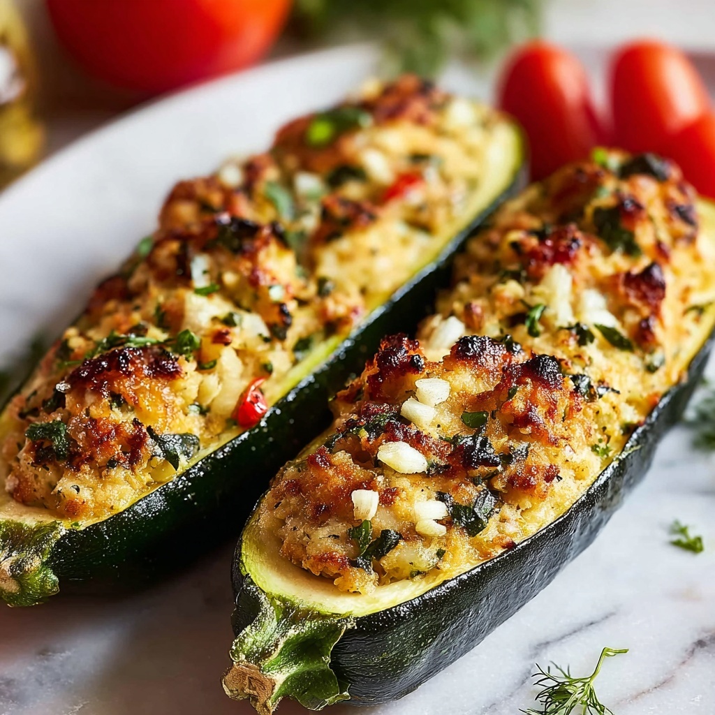 Mediterranean Stuffed Zucchini Recipe - Recipe Image