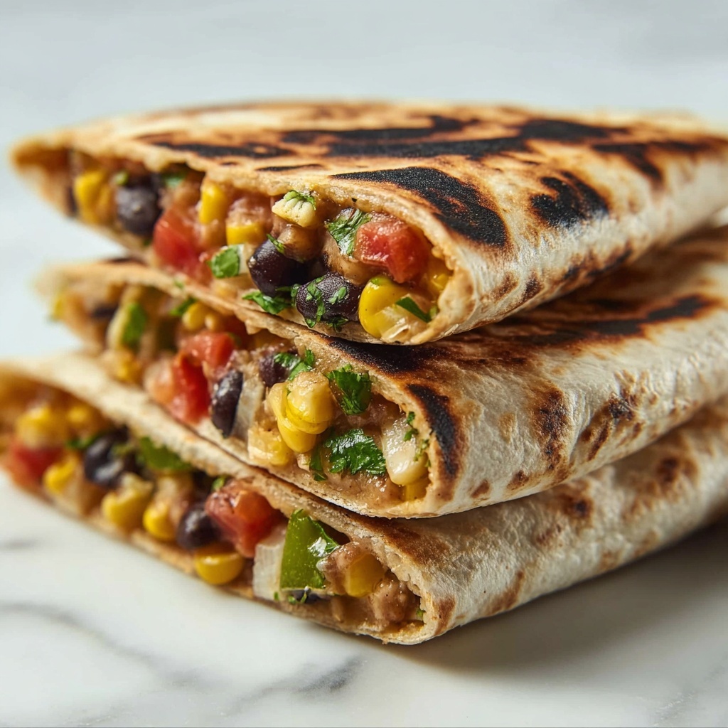 Black Bean Veggie Quesadilla Recipe - Recipe Image
