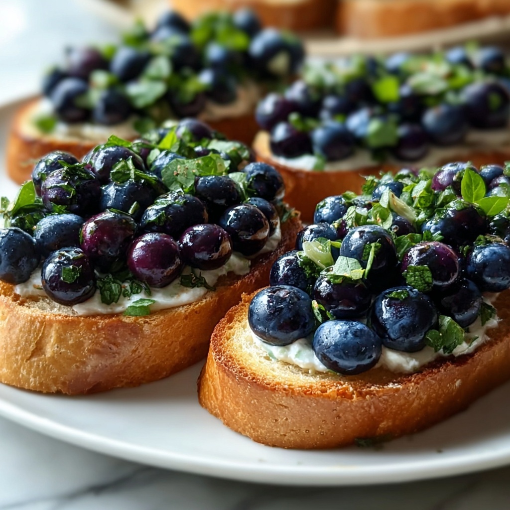 Blueberry Basil Bruschetta Recipe - Recipe Image