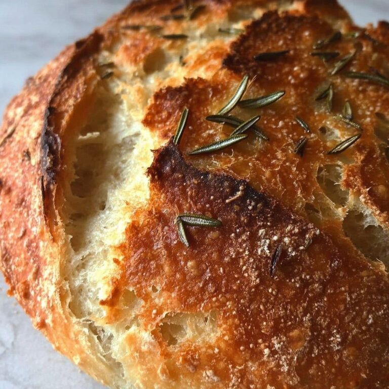 Rosemary & Roasted Garlic Artisan Bread Recipe