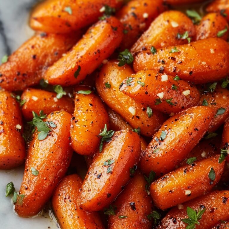 Honey Garlic Butter Roasted Carrots Recipe