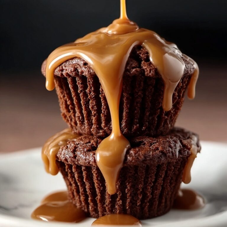 Brownie Cookie Dough Cups with Caramel Drizzle Recipe