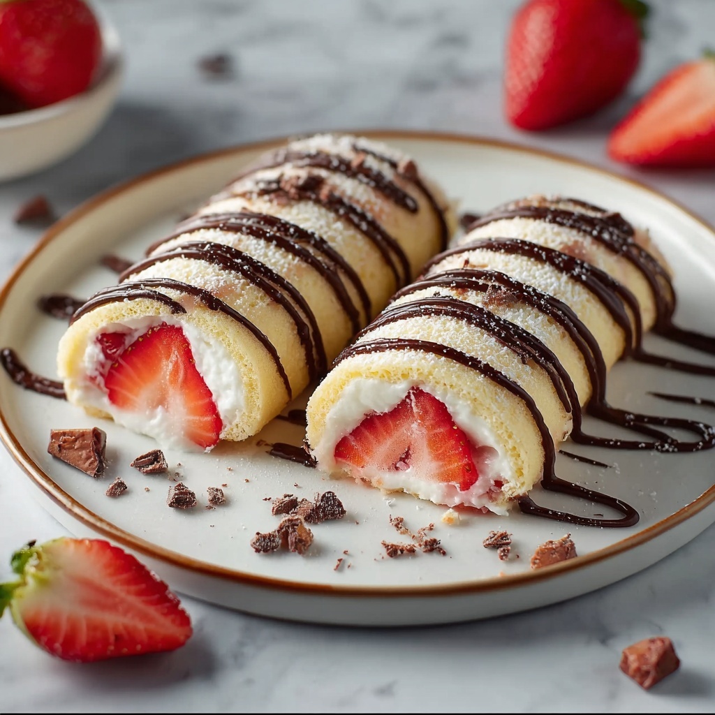 Strawberry Cream Rolls Recipe - Recipe Image
