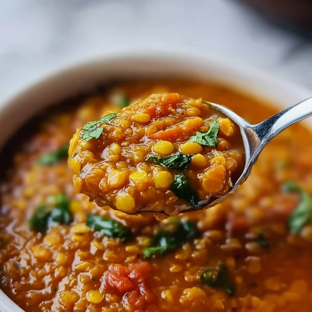 Hearty Lentil Soup with Tomato and Greens Recipe - Recipe Image
