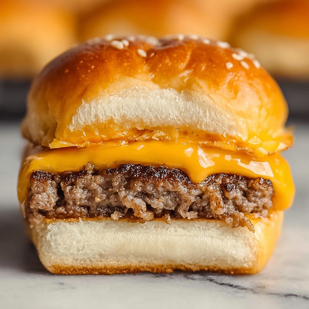 Hawaiian Roll Cheeseburger Sliders Recipe - Recipe Image