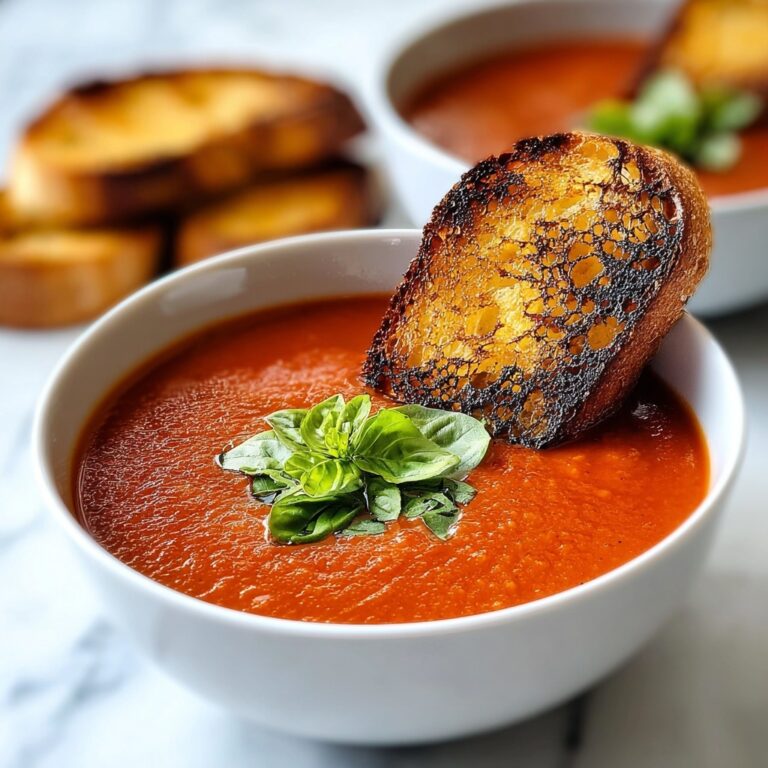 Creamy Tomato Basil Soup with Sourdough Dippers Recipe