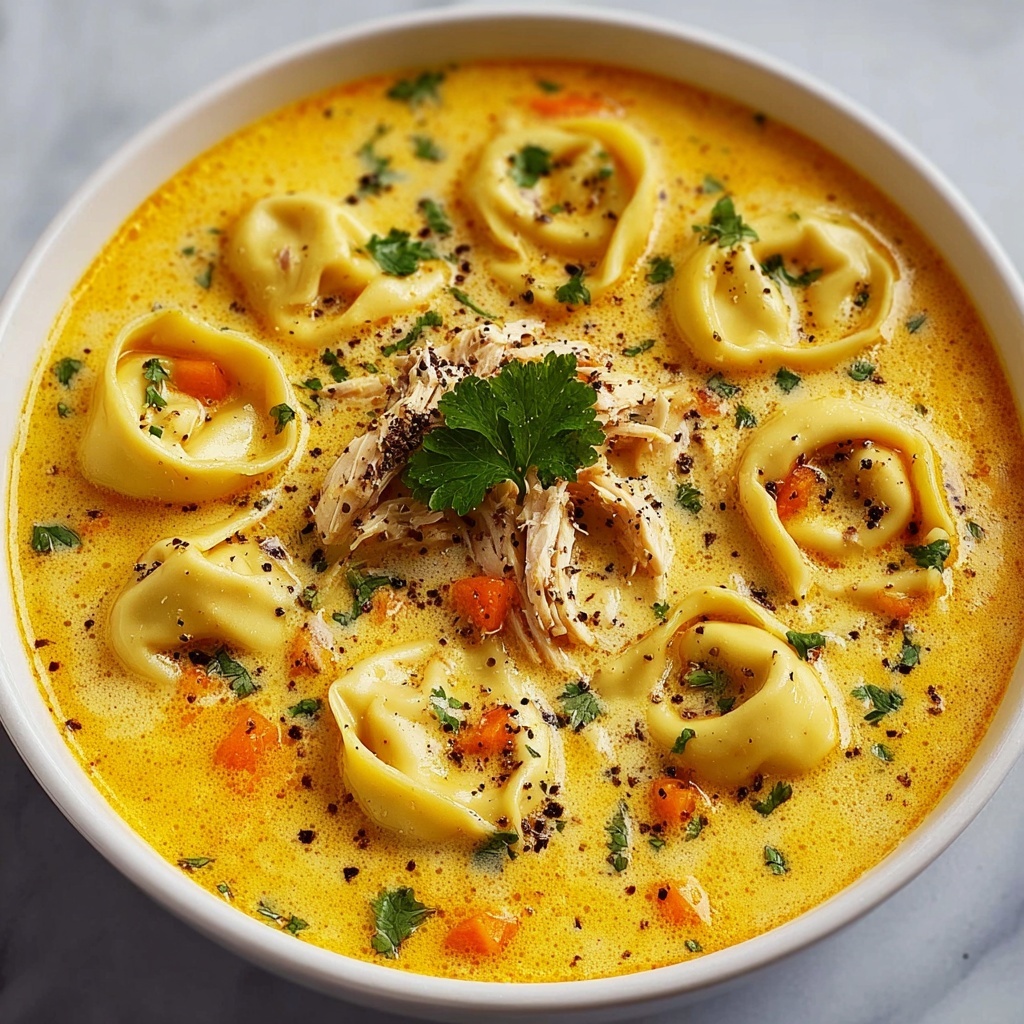 Creamy Chicken Tortellini Soup Recipe - Recipe Image