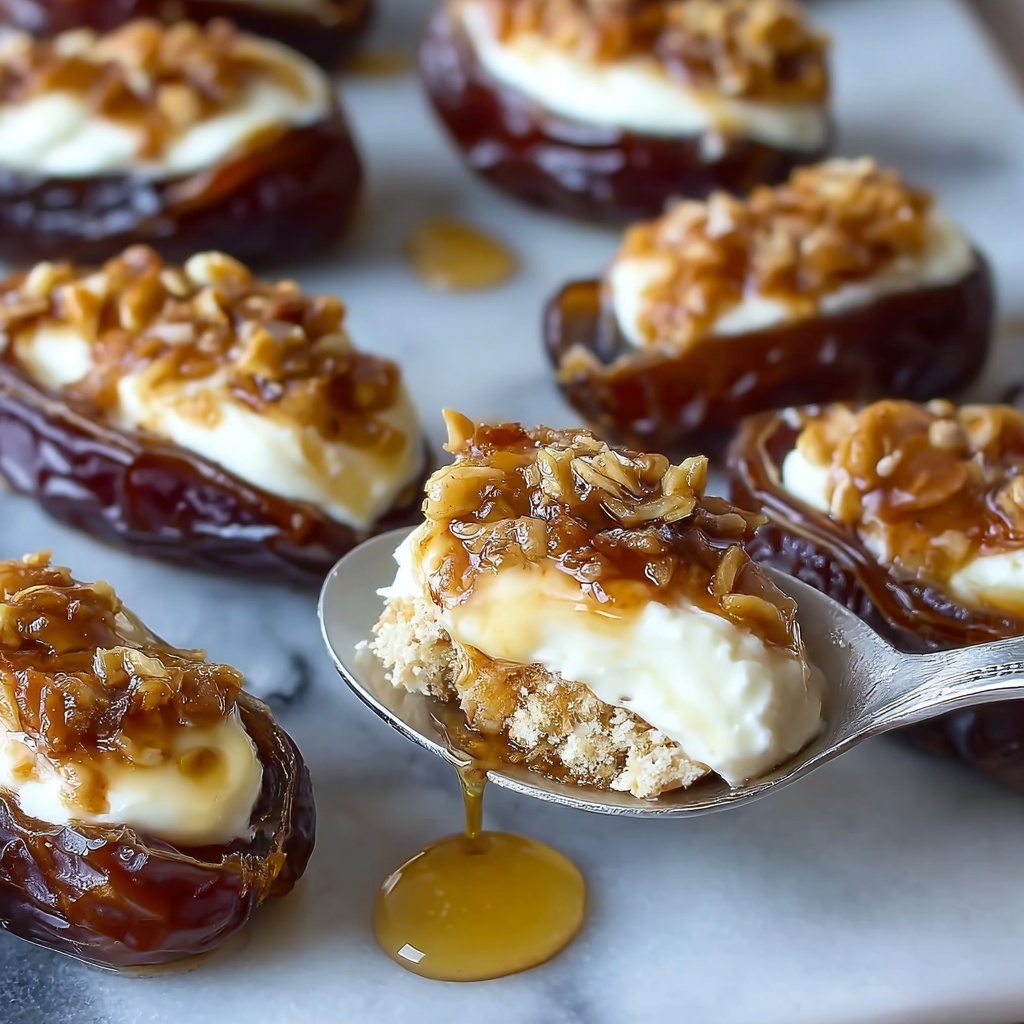 Mascarpone Stuffed Dates with Maple Drizzle Recipe - Recipe Image