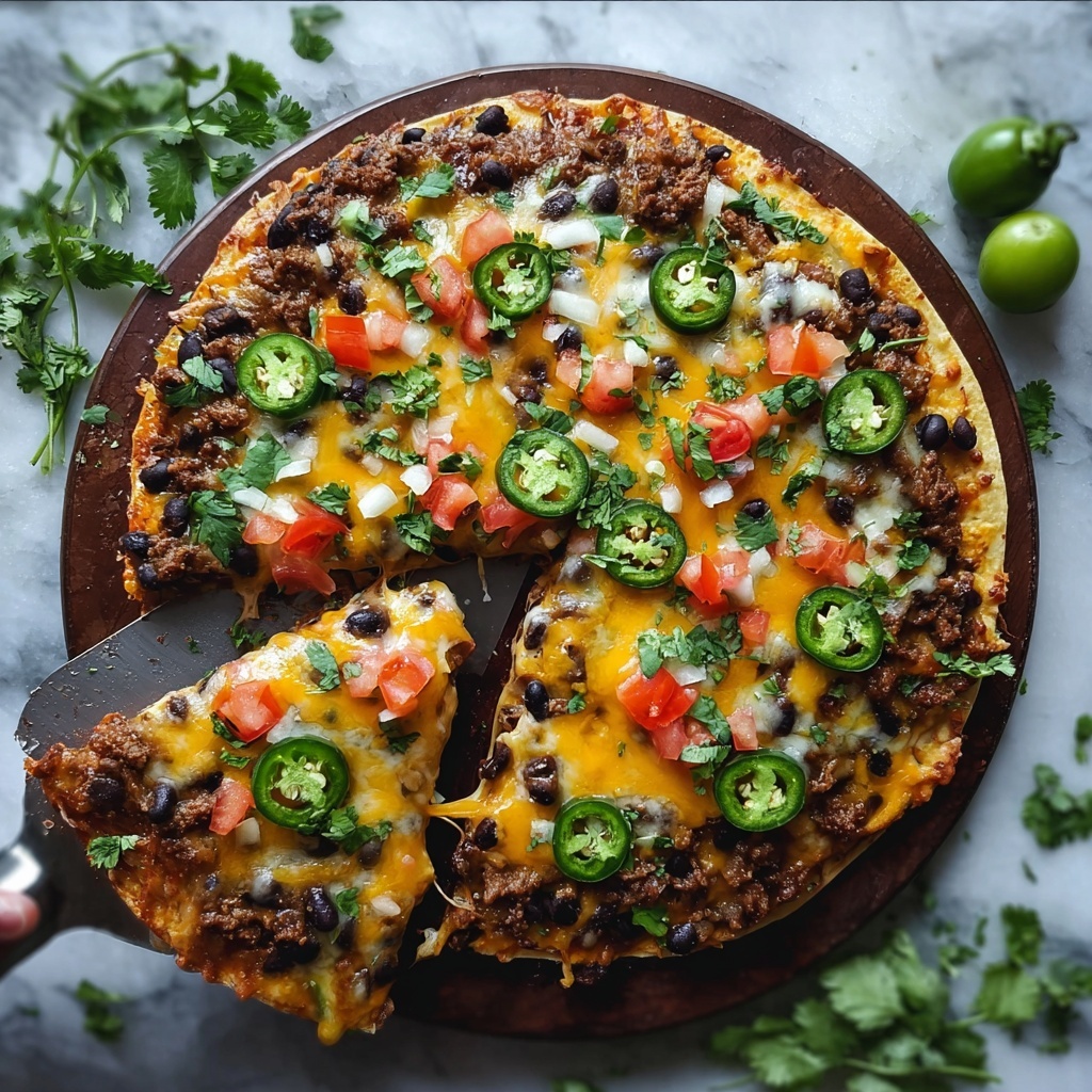 Taco Fiesta Mexican Pizza Recipe - Recipe Image