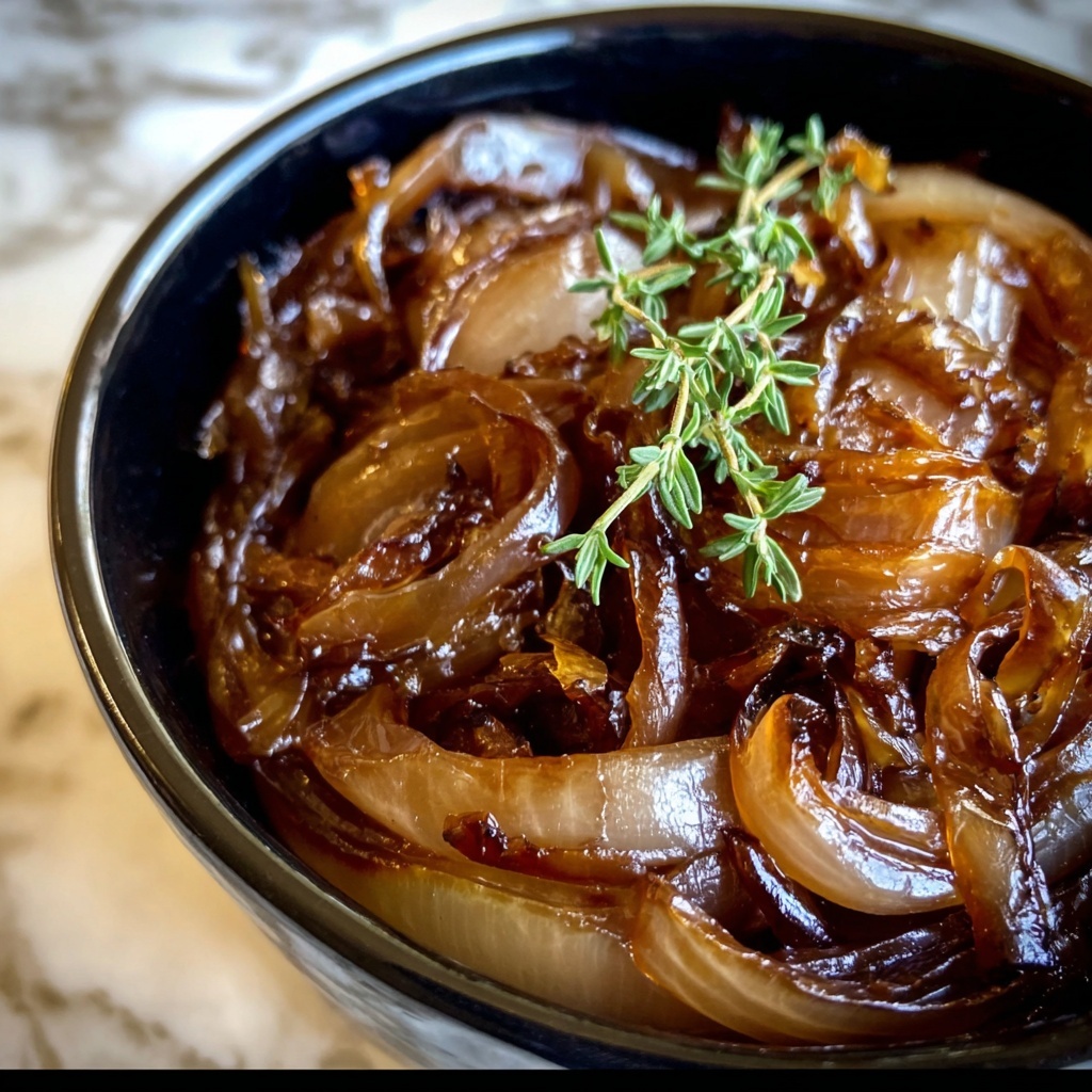 Crockpot Balsamic Glazed Caramelized Onions Recipe - Recipe Image