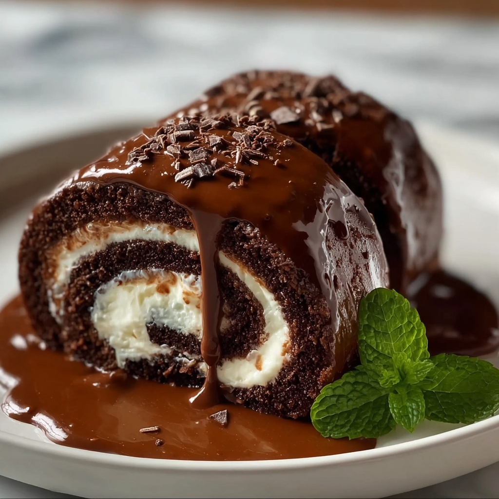 Chocolate Cake Roll with Creamy Mascarpone Filling Recipe - Recipe Image
