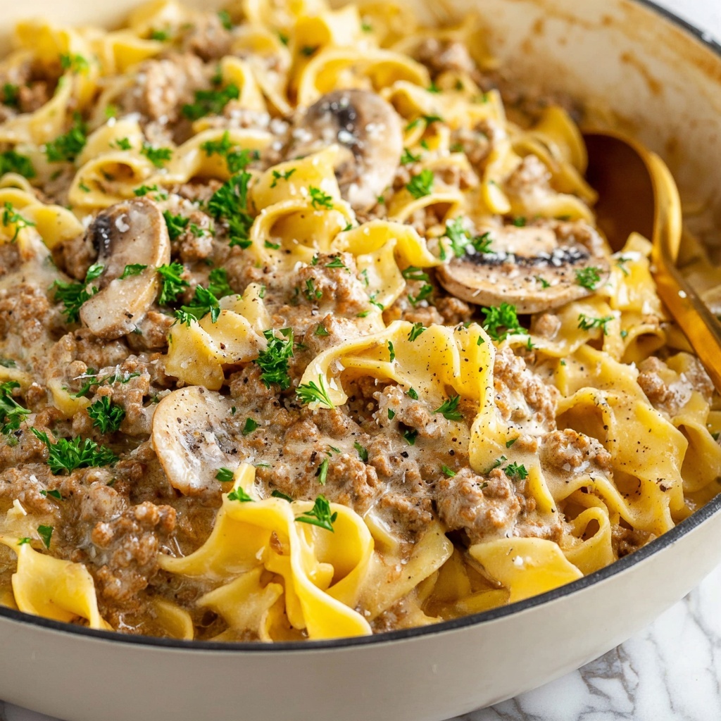 One-Pot Ground Beef Stroganoff Recipe - Recipe Image