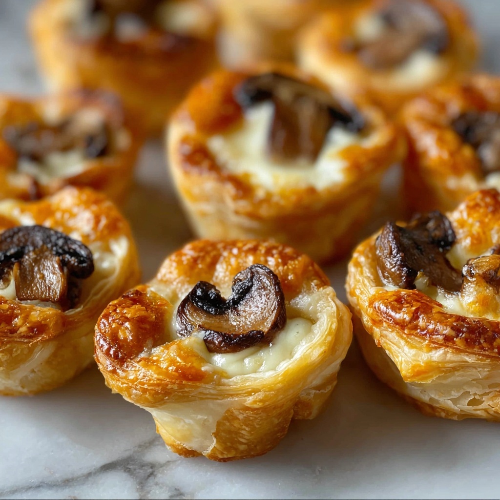 Mushroom Cheese Puff Bites Recipe - Recipe Image