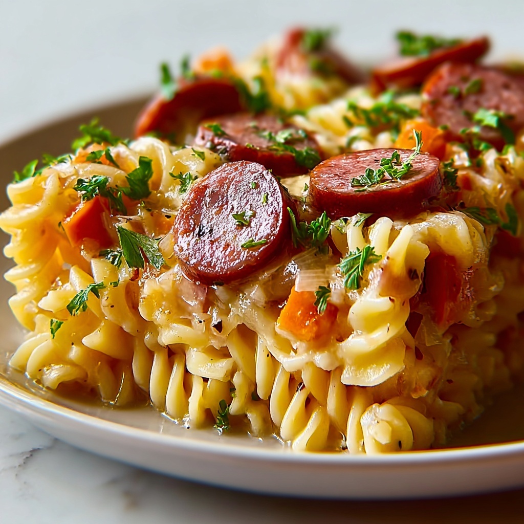 One Pot Kielbasa Pasta Recipe - Recipe Image