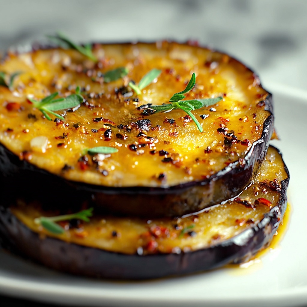 Lemon Garlic Roasted Eggplant Recipe - Recipe Image