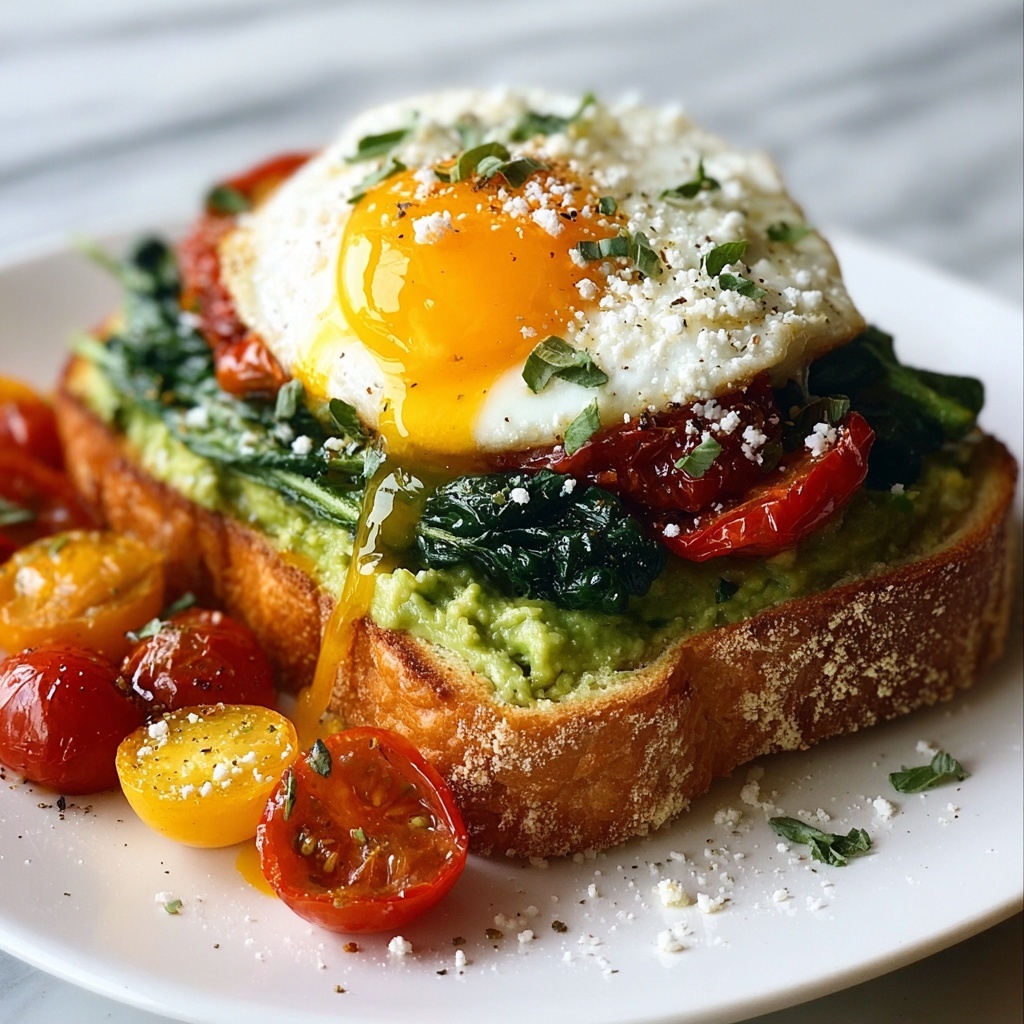 Mediterranean Breakfast Sandwich with Eggs, Feta, and Fresh Veggies Recipe - Recipe Image