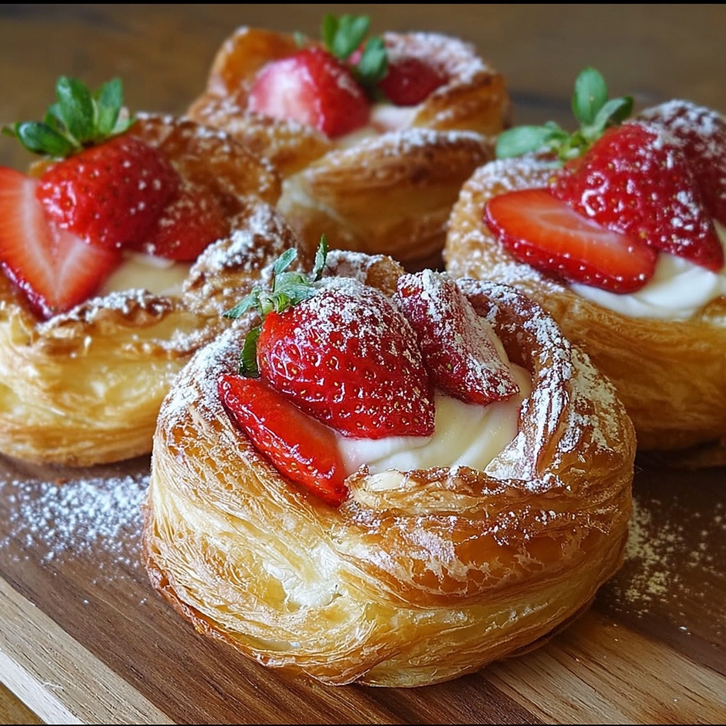 Easy Vegan Strawberry Danish Recipe - Recipe Image