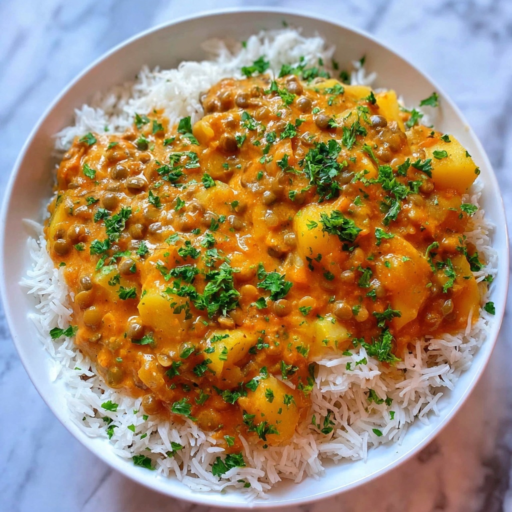 Vegan Butter Lentils and Potatoes Recipe - Recipe Image