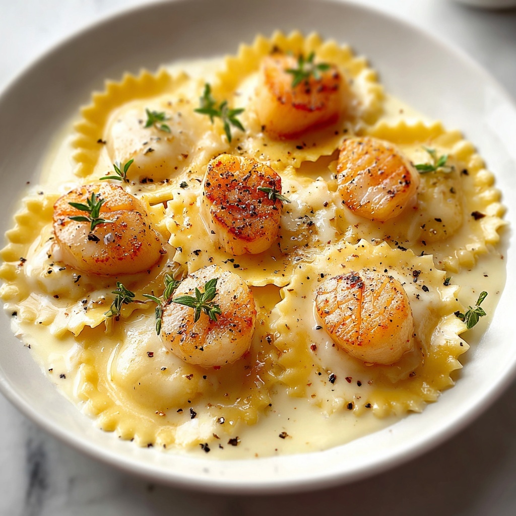 Lobster Ravioli with Creamy Herb Sauce Recipe - Recipe Image