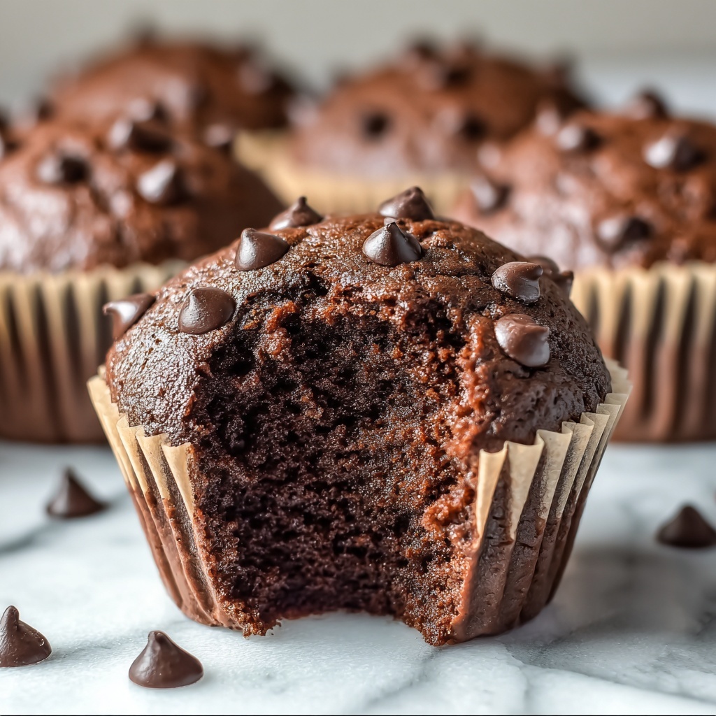 Super Soft Double Chocolate Muffins Recipe - Recipe Image