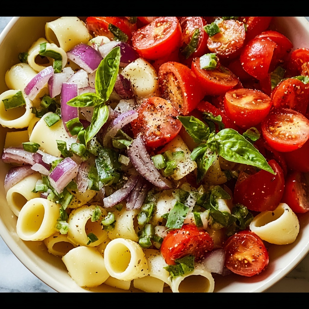 Bruschetta Pasta Salad Recipe - Recipe Image