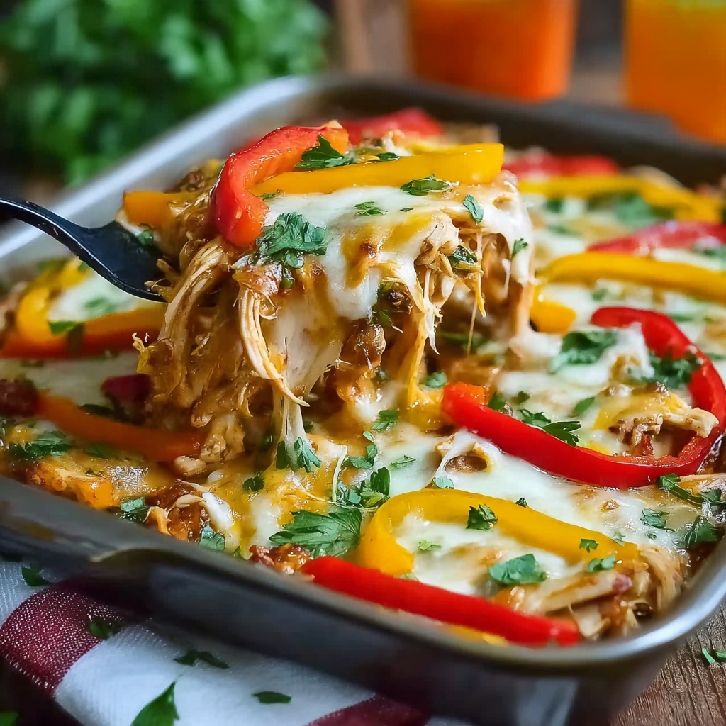 Fajita Chicken Casserole Recipe - Recipe Image
