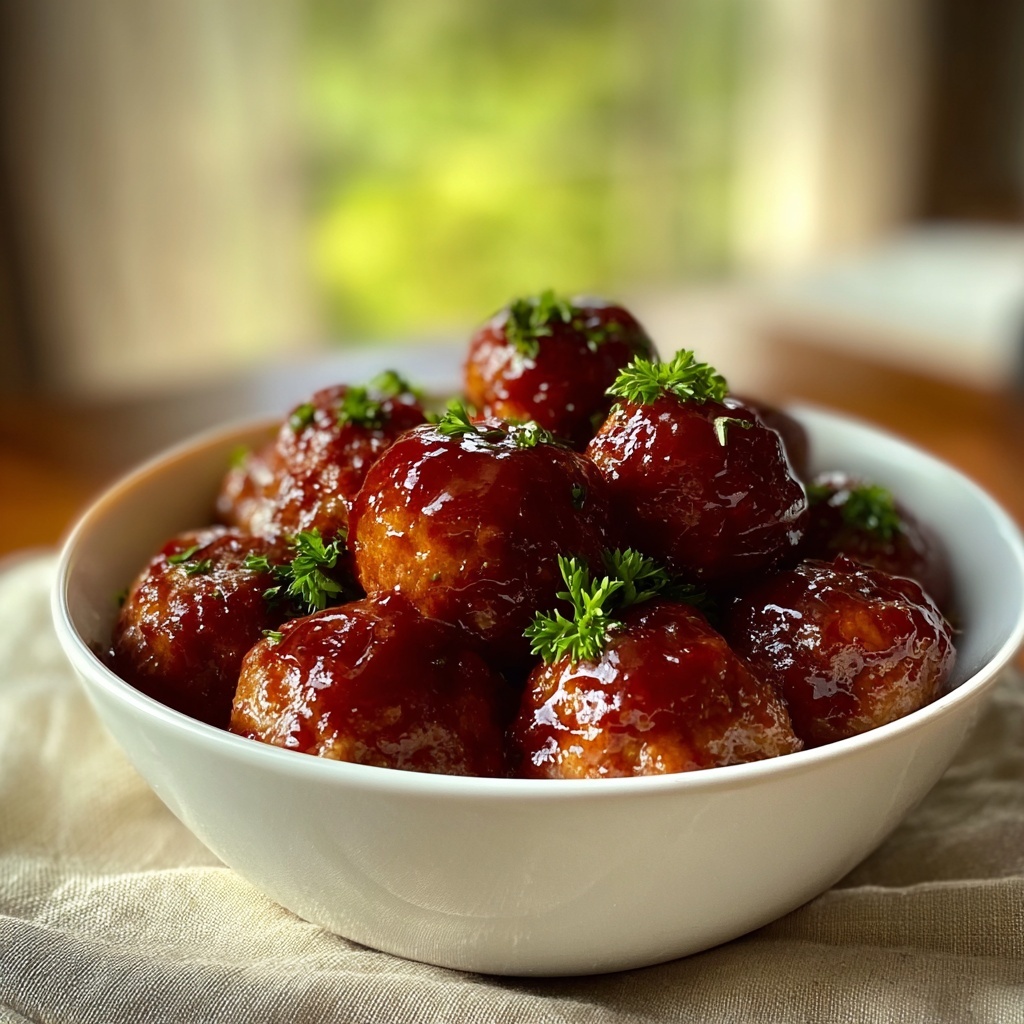 Hot Pepper Jelly Meatballs Recipe - Recipe Image