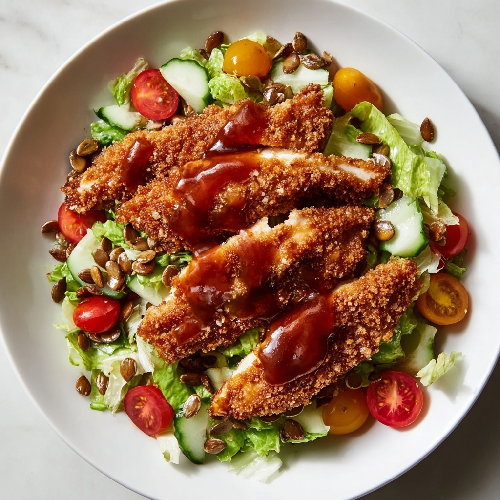 Crispy Hot Honey Chicken Salad Recipe - Recipe Image