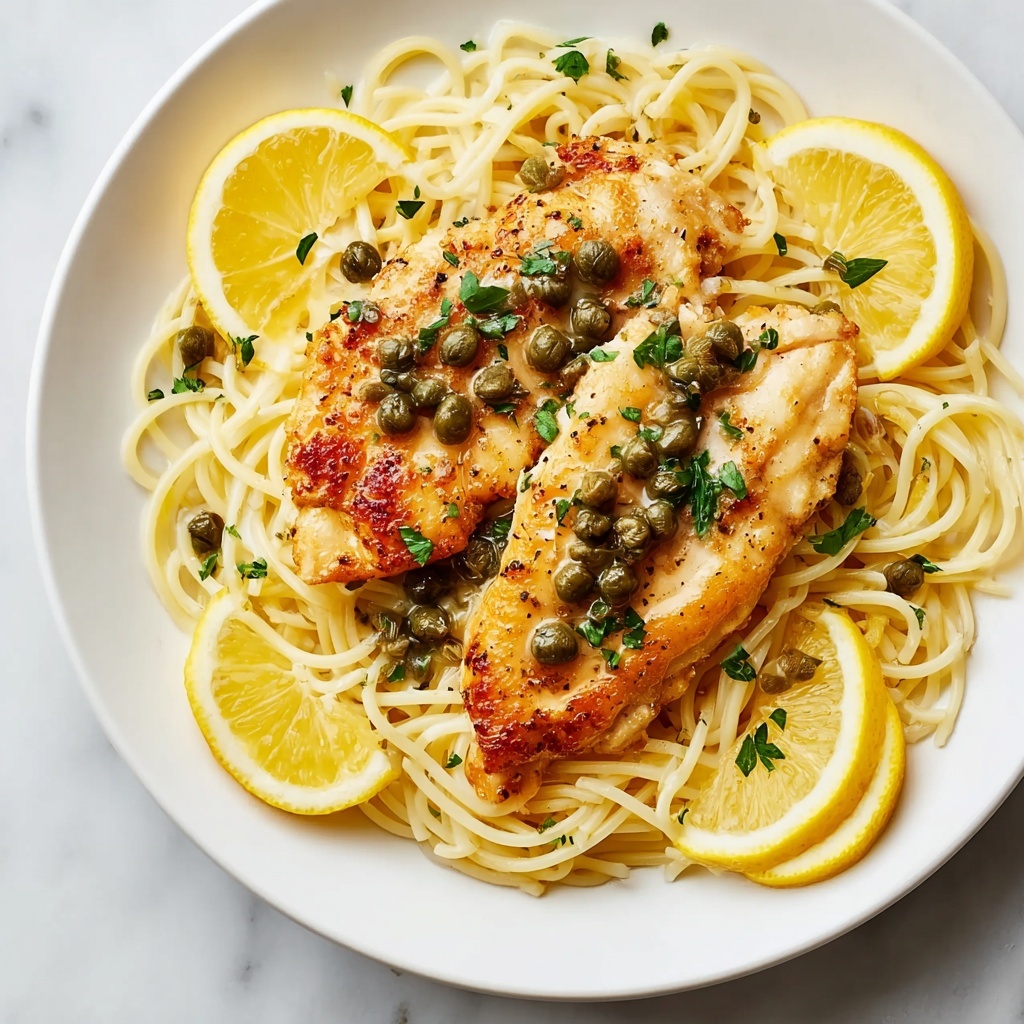 Quick Chicken Piccata Pasta Recipe - Recipe Image