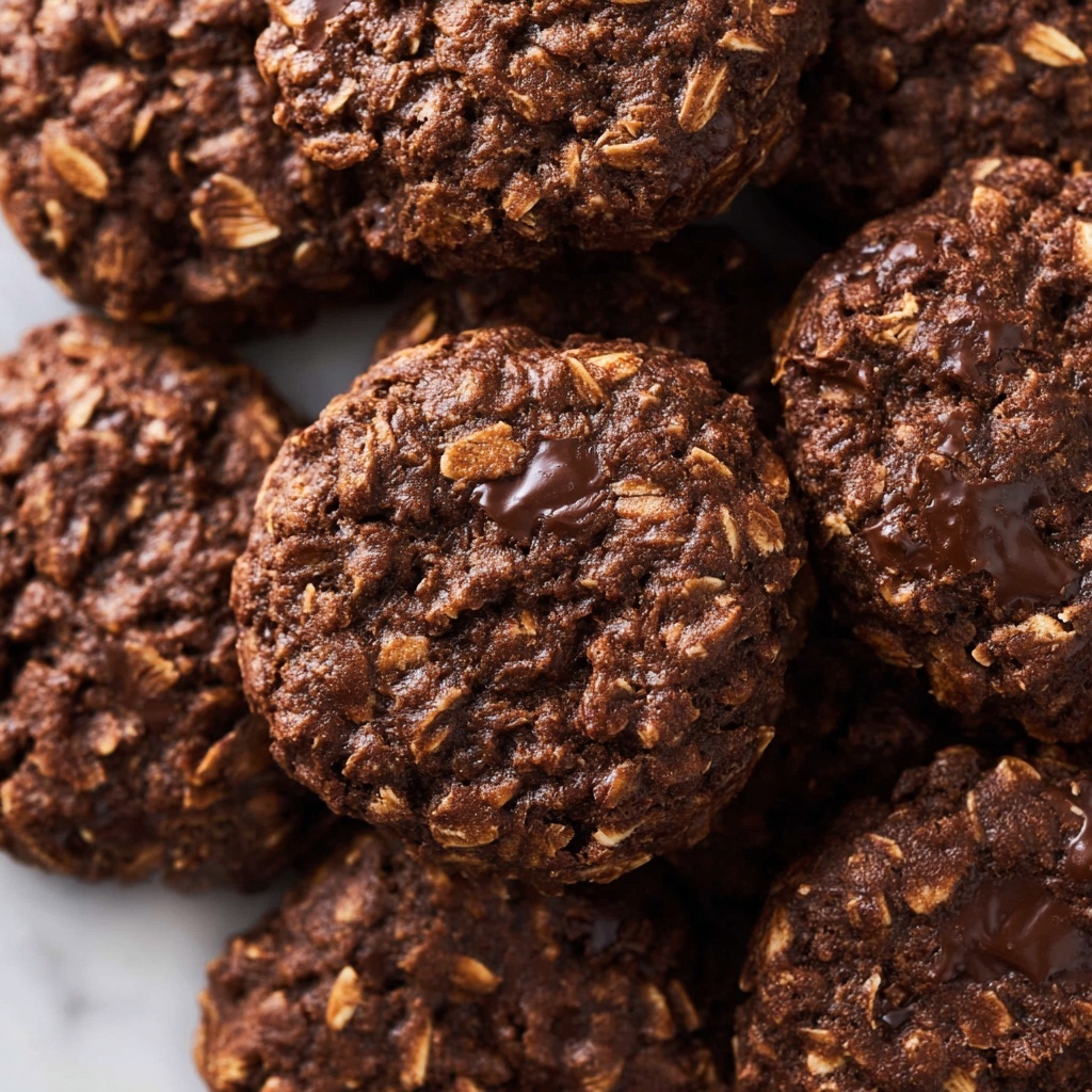 Chocolate Peanut Butter No-Bake Cookies Recipe - Recipe Image