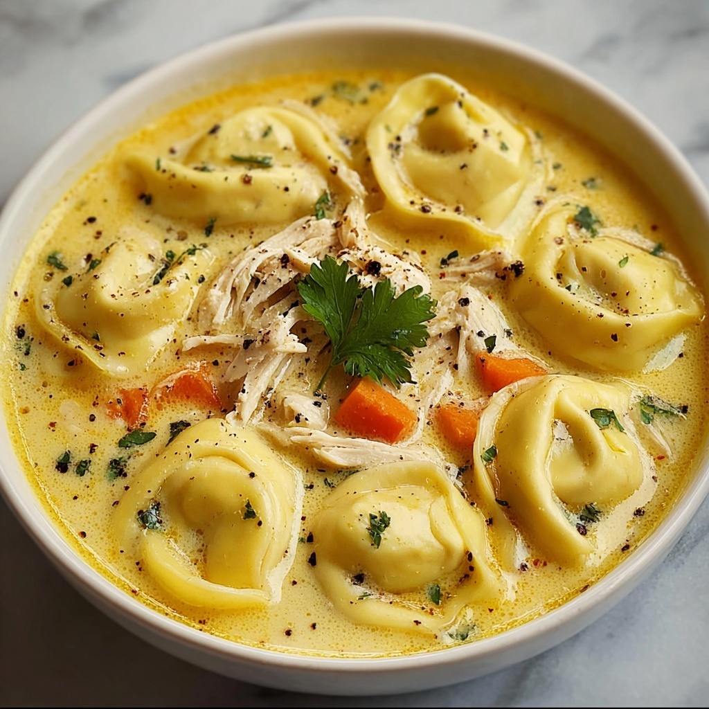 Creamy Chicken Tortellini Soup Recipe - Recipe Image