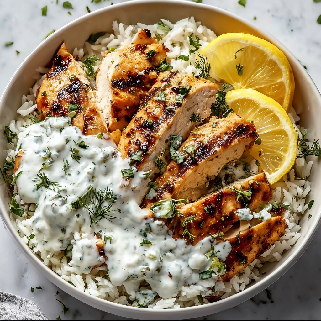 Dump and Bake Chicken Tzatziki with Rice Recipe - Recipe Image