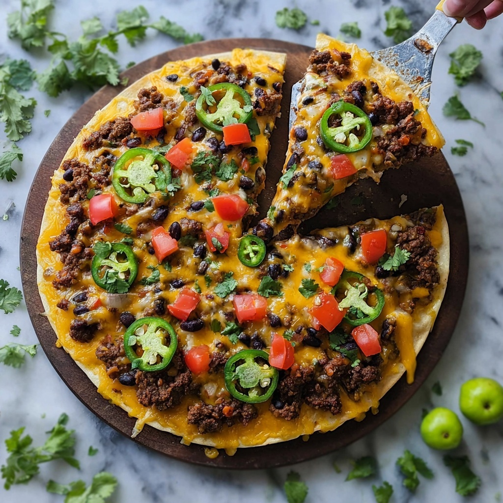 Taco Fiesta Mexican Pizza Recipe - Recipe Image