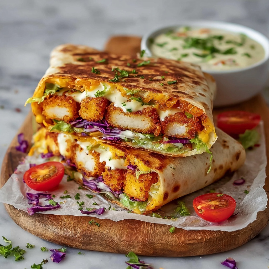 Crispy Halloumi Wraps Recipe - Recipe Image