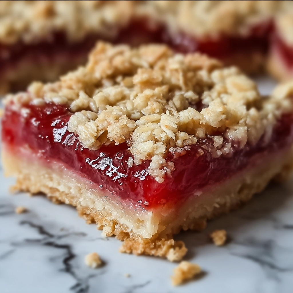 Amish Oatmeal Rhubarb Bars Recipe - Recipe Image