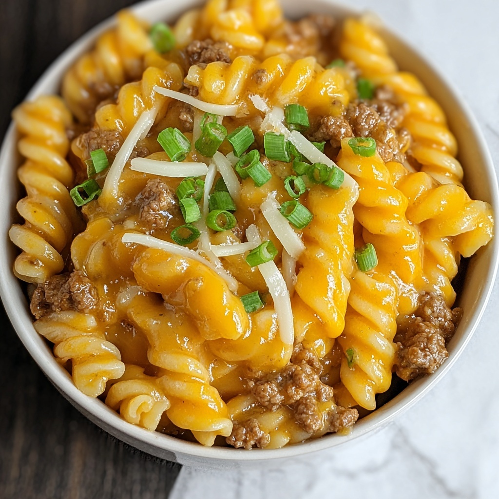 One-Pot Beef and Cheddar Ranch Pasta Recipe - Recipe Image
