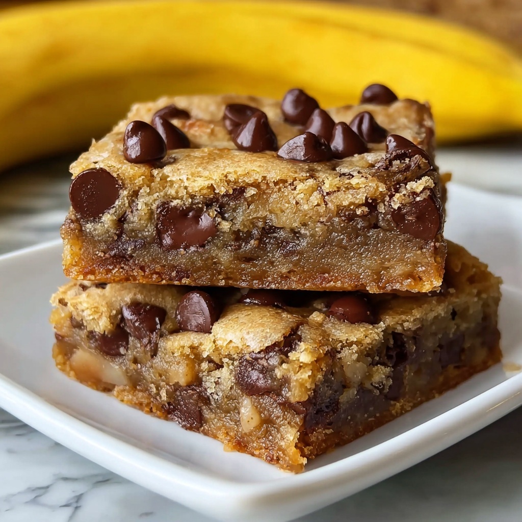 Peanut Butter Chocolate Chip Banana Bars Recipe - Recipe Image