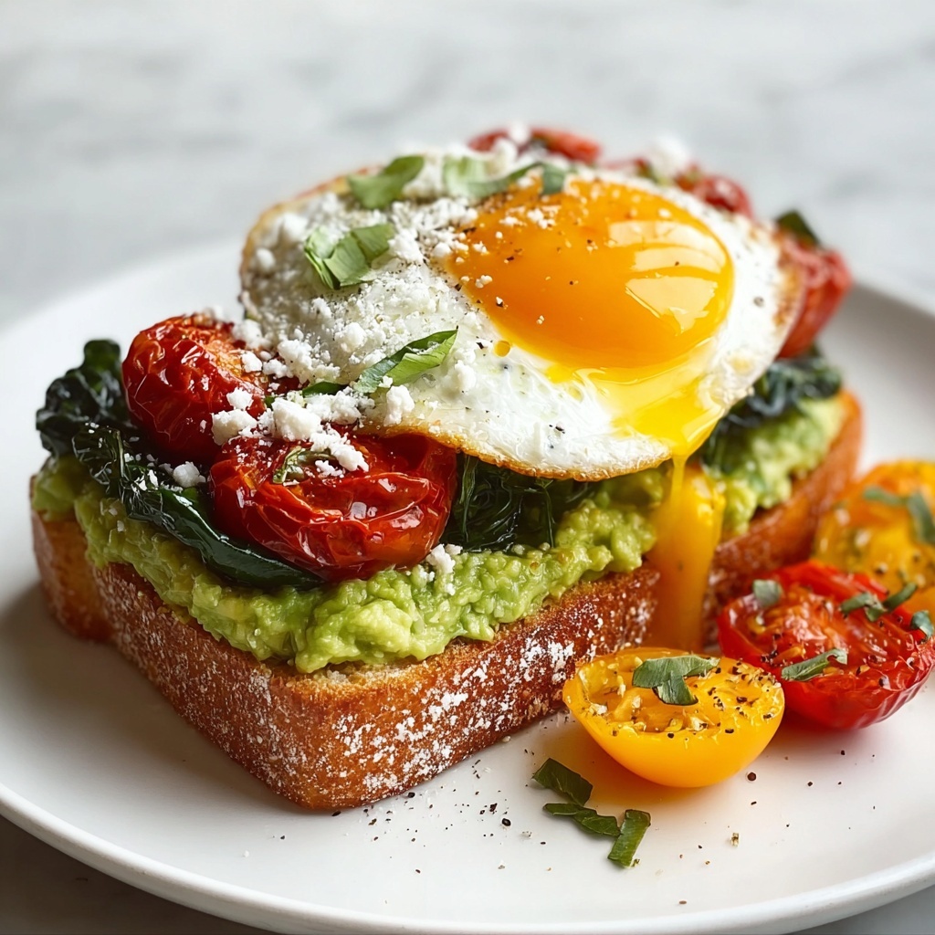 Mediterranean Breakfast Sandwich with Eggs, Feta, and Fresh Veggies Recipe - Recipe Image