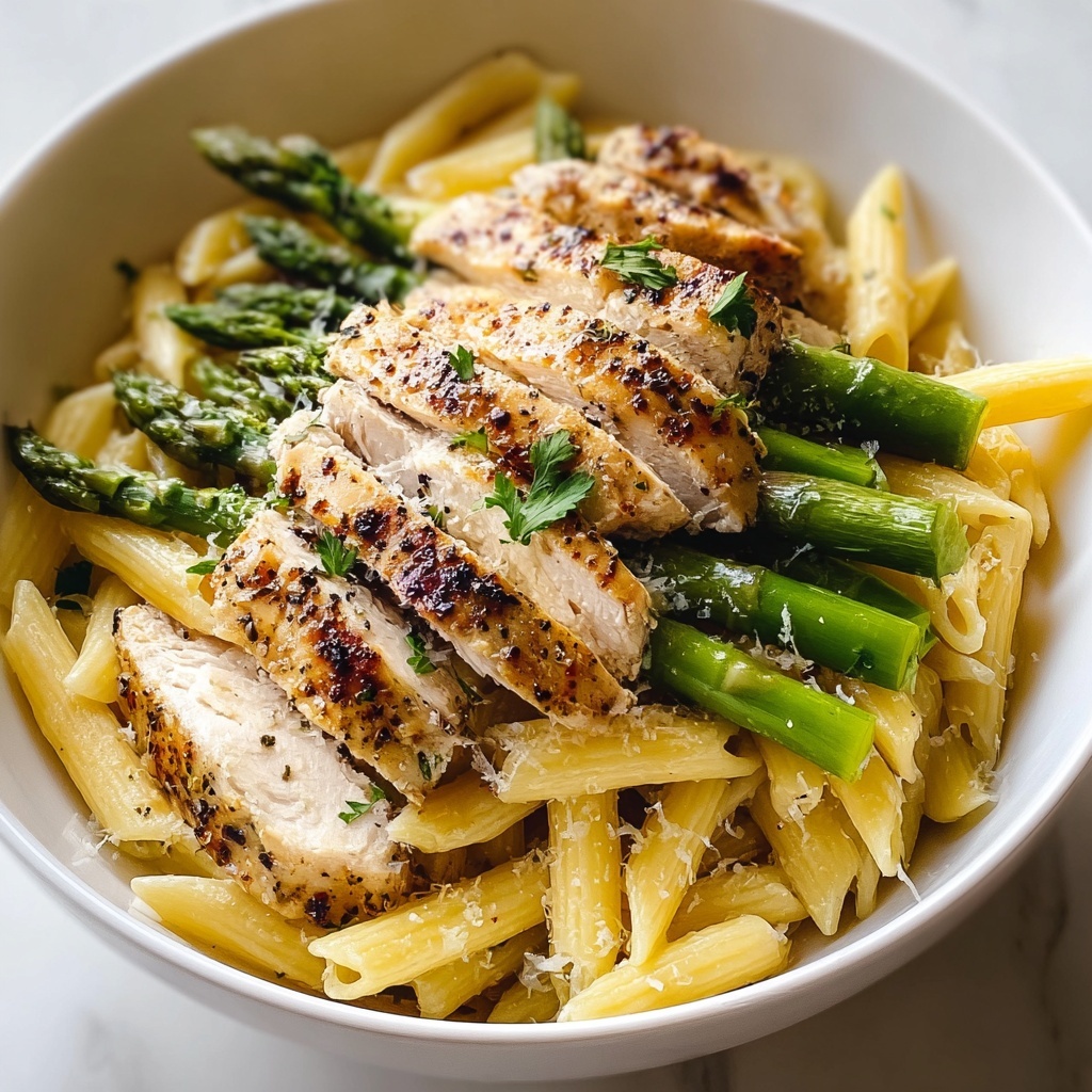 Delicious Chicken and Asparagus Pasta Recipe - Recipe Image