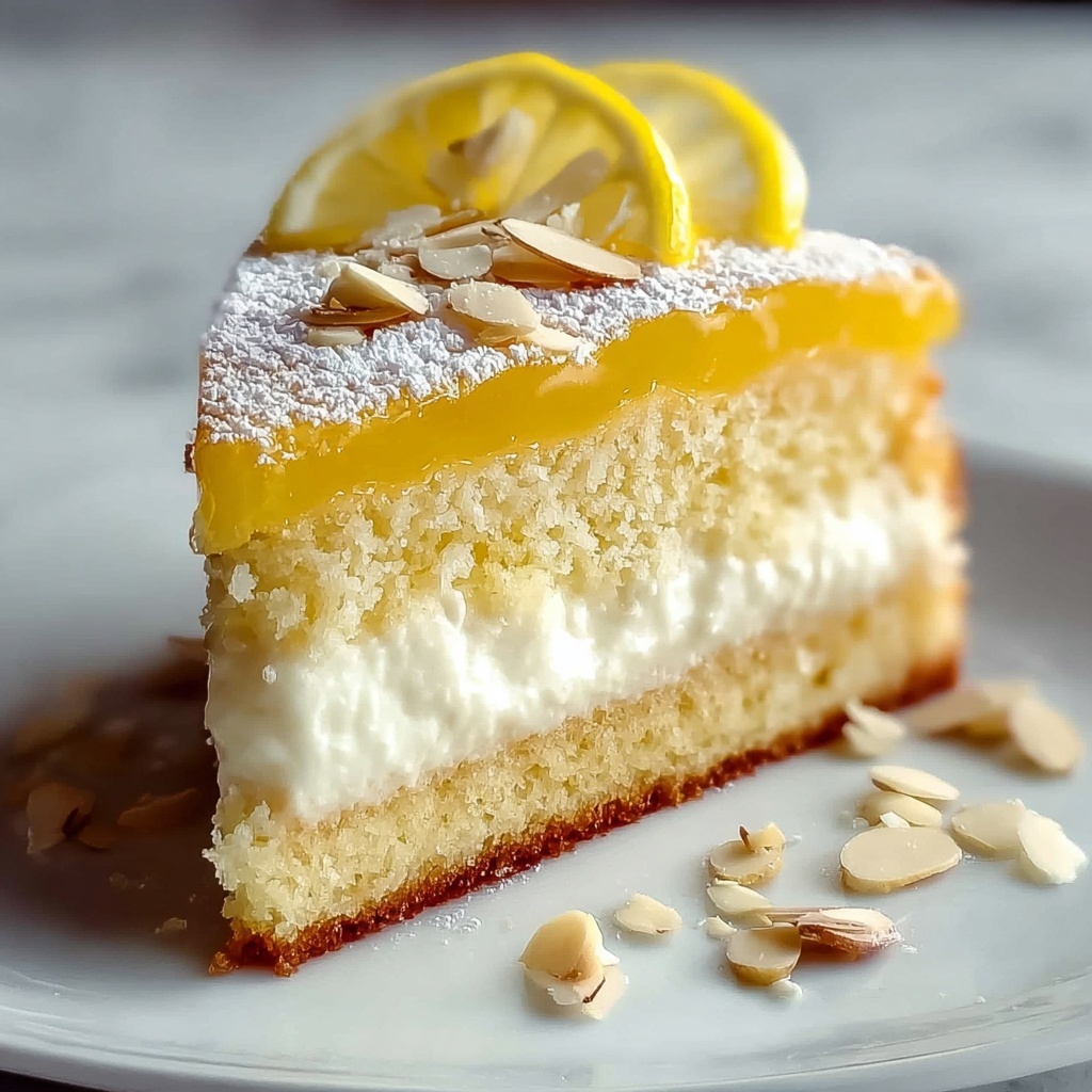 Flourless Ricotta Lemon Almond Cake Slice – Gluten-Free Dessert Recipe - Recipe Image