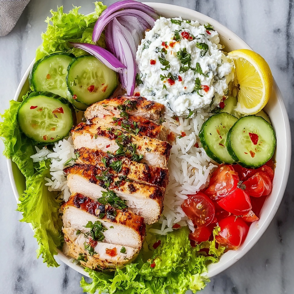 Greek Chicken Bowls with Tzatziki and Fresh Veggies Recipe - Recipe Image