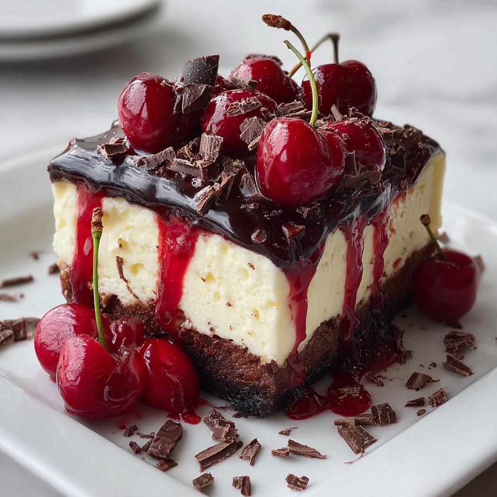 No-Bake Black Forest Berry Cheesecake Recipe - Recipe Image
