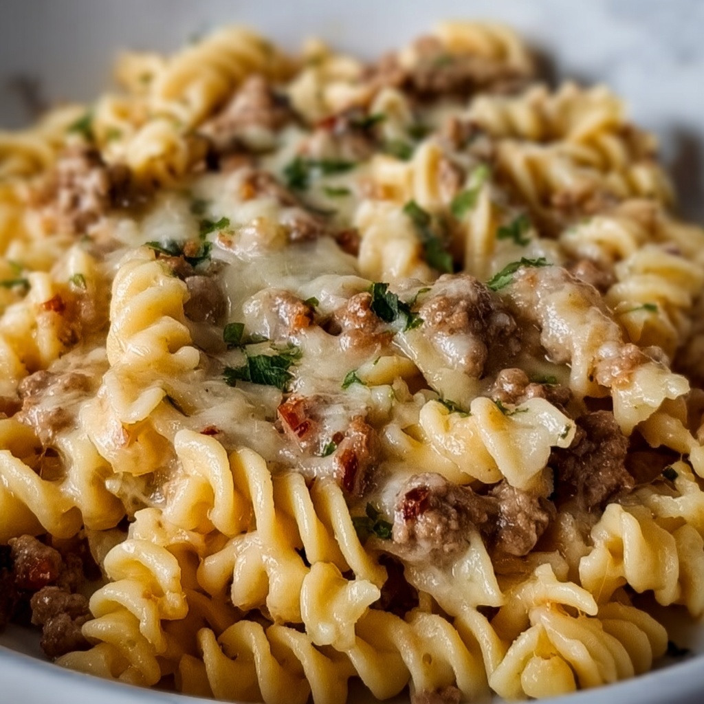 Creamy Ground Beef Pasta Recipe - Recipe Image
