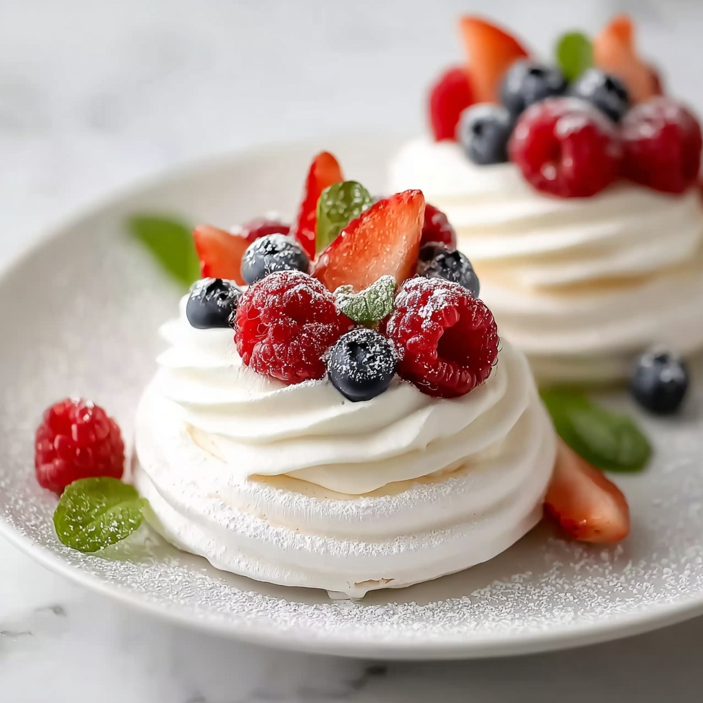 Mini Pavlova Cups with Fresh Fruit Recipe - Recipe Image
