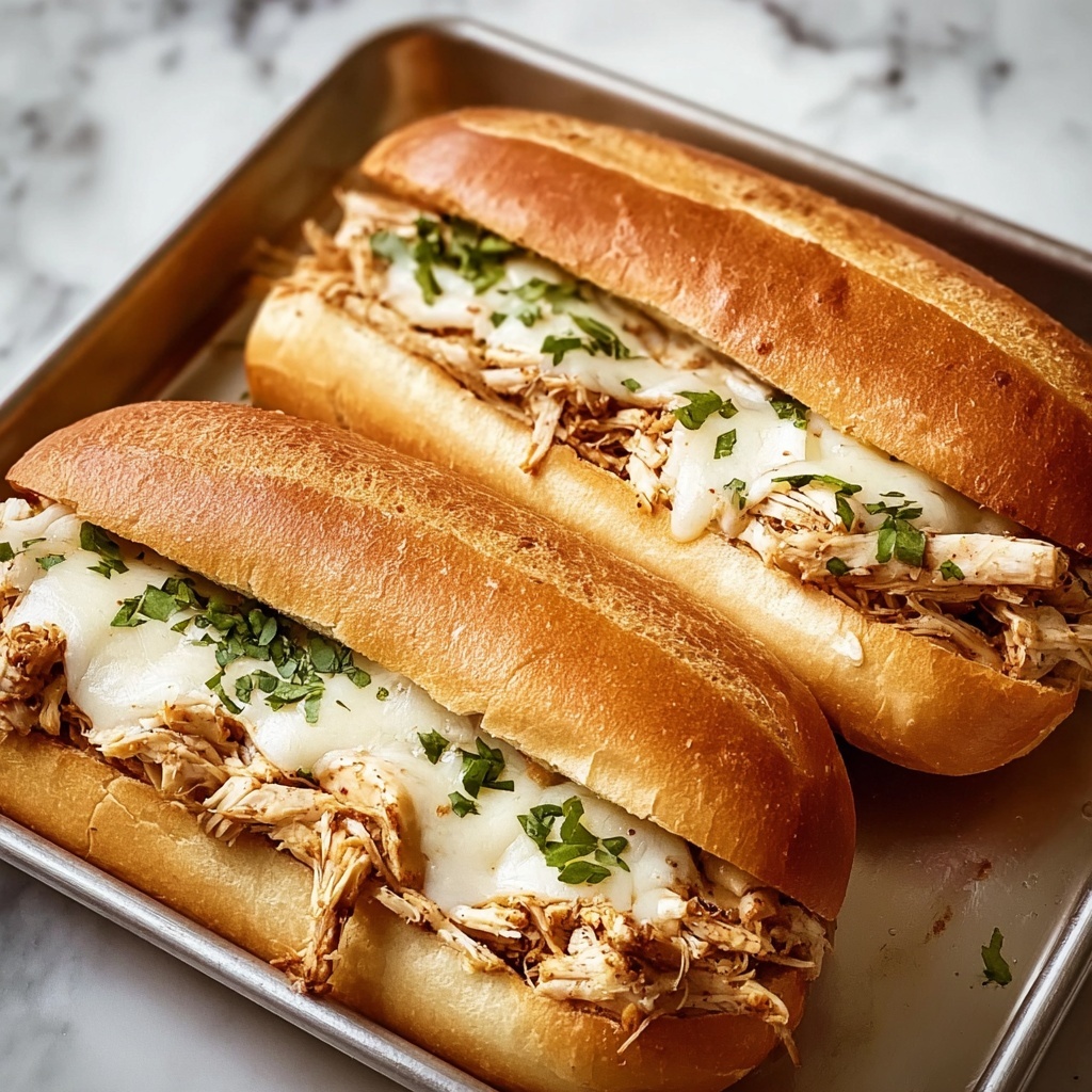 Slow Cooker Parmesan Garlic Chicken Sandwiches Recipe - Recipe Image