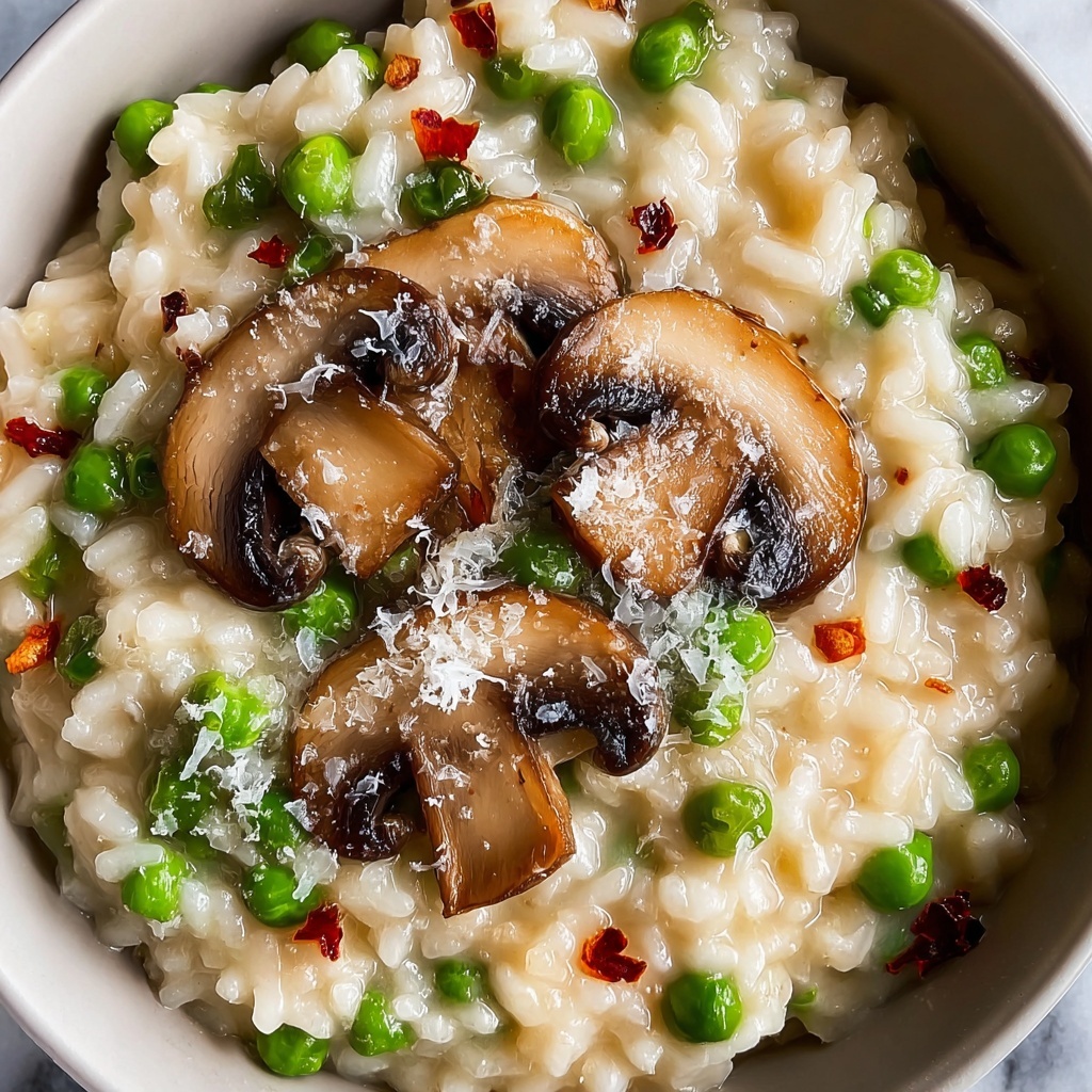 Mushroom and Pea Risotto Recipe - Recipe Image