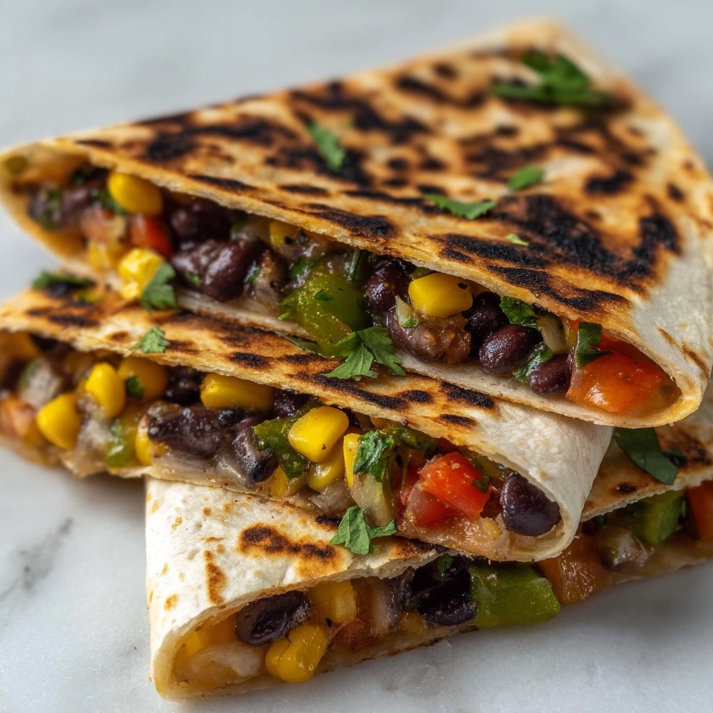 Black Bean Veggie Quesadilla Recipe - Recipe Image