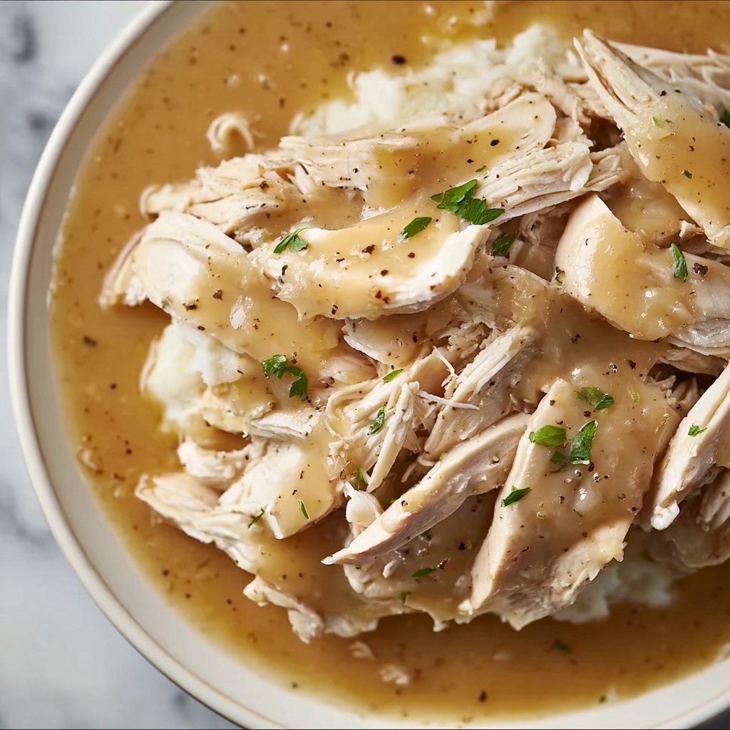 Slow Cooker Chicken and Gravy Recipe - Recipe Image