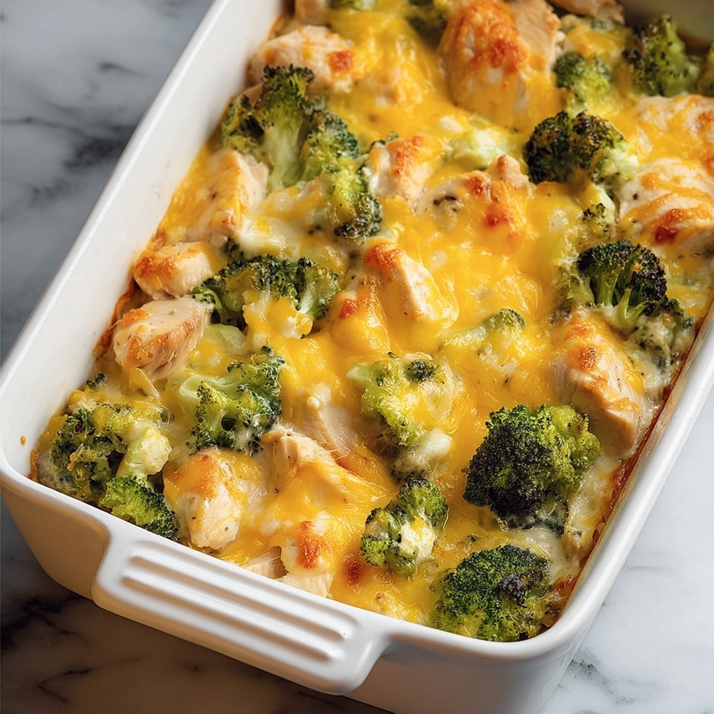 Creamy Chicken Broccoli Bake with Cheddar and Parmesan Recipe - Recipe Image