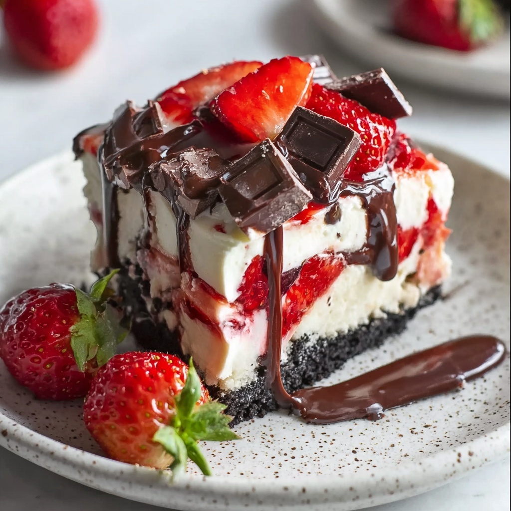 Chocolate Strawberry Cheesecake Recipe - Recipe Image